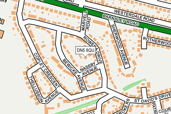 DN5 8QU map - OS OpenMap – Local (Ordnance Survey)