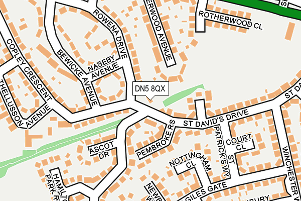 DN5 8QX map - OS OpenMap – Local (Ordnance Survey)