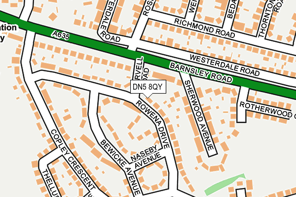 DN5 8QY map - OS OpenMap – Local (Ordnance Survey)