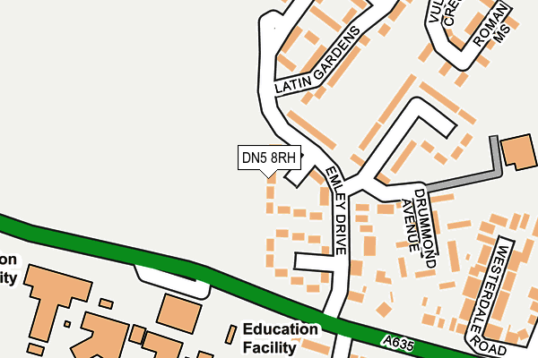 DN5 8RH map - OS OpenMap – Local (Ordnance Survey)