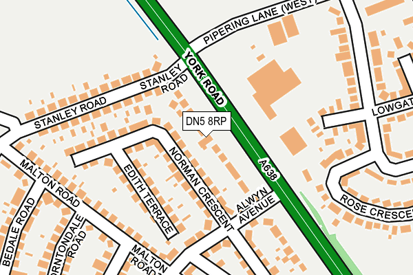 DN5 8RP map - OS OpenMap – Local (Ordnance Survey)