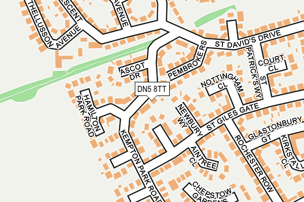 DN5 8TT map - OS OpenMap – Local (Ordnance Survey)