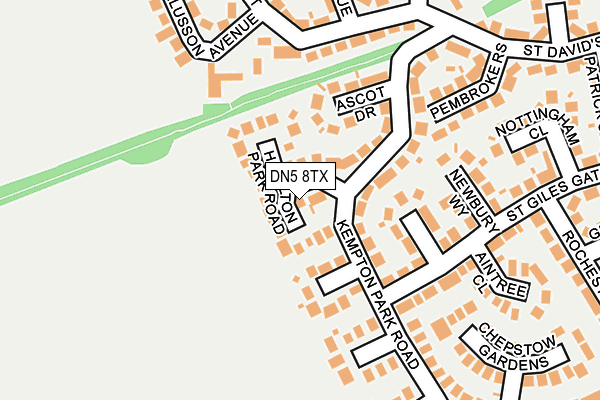DN5 8TX map - OS OpenMap – Local (Ordnance Survey)