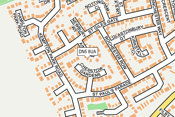 DN5 8UA map - OS OpenMap – Local (Ordnance Survey)
