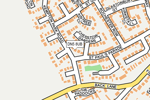 DN5 8UB map - OS OpenMap – Local (Ordnance Survey)