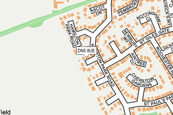 DN5 8UE map - OS OpenMap – Local (Ordnance Survey)