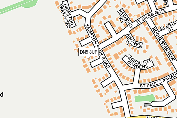 DN5 8UF map - OS OpenMap – Local (Ordnance Survey)