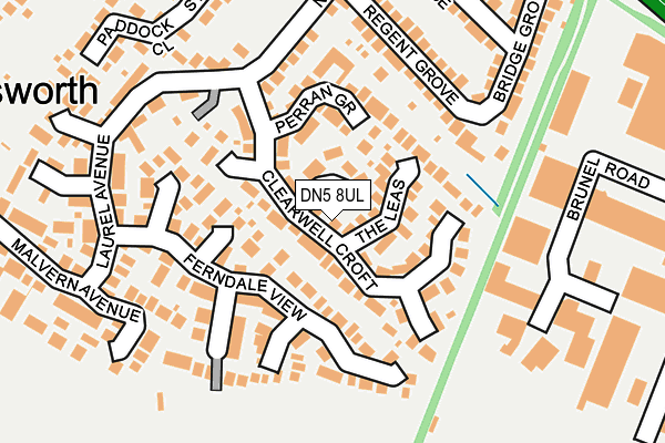 DN5 8UL map - OS OpenMap – Local (Ordnance Survey)