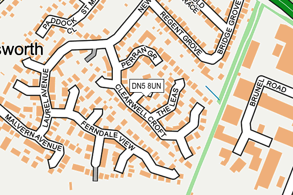 DN5 8UN map - OS OpenMap – Local (Ordnance Survey)