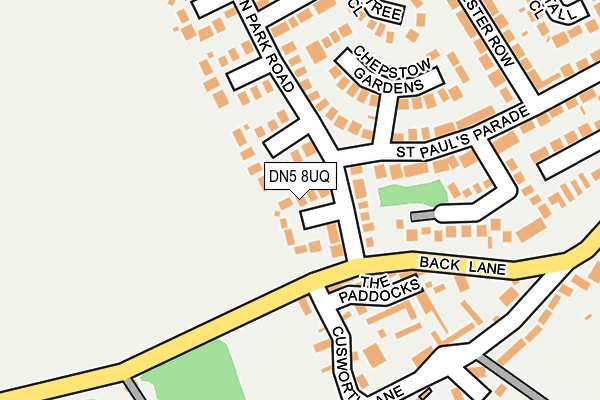 DN5 8UQ map - OS OpenMap – Local (Ordnance Survey)