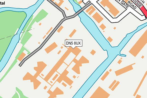DN5 8UX map - OS OpenMap – Local (Ordnance Survey)