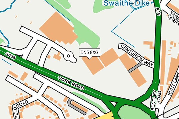 DN5 8XG map - OS OpenMap – Local (Ordnance Survey)