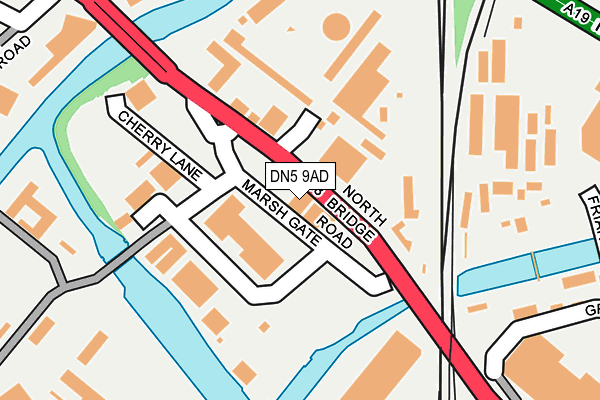 DN5 9AD map - OS OpenMap – Local (Ordnance Survey)