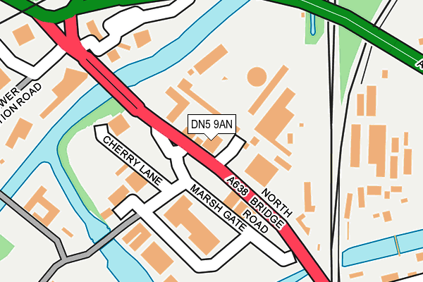 DN5 9AN map - OS OpenMap – Local (Ordnance Survey)