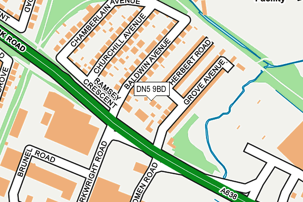 DN5 9BD map - OS OpenMap – Local (Ordnance Survey)