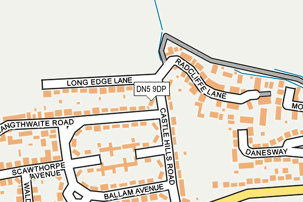 DN5 9DP map - OS OpenMap – Local (Ordnance Survey)
