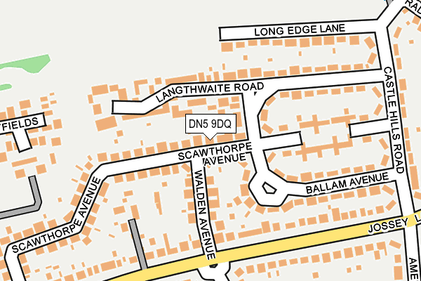 DN5 9DQ map - OS OpenMap – Local (Ordnance Survey)