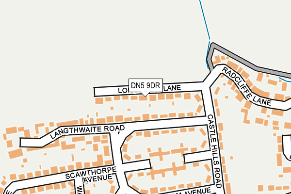 DN5 9DR map - OS OpenMap – Local (Ordnance Survey)