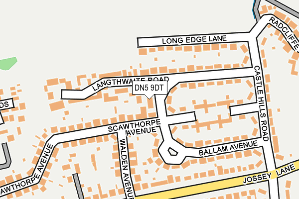 DN5 9DT map - OS OpenMap – Local (Ordnance Survey)