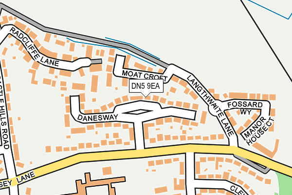 DN5 9EA map - OS OpenMap – Local (Ordnance Survey)