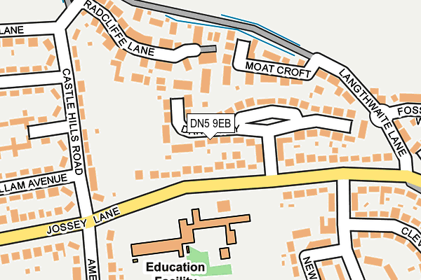 DN5 9EB map - OS OpenMap – Local (Ordnance Survey)