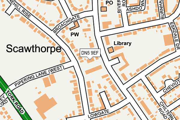 DN5 9EF map - OS OpenMap – Local (Ordnance Survey)