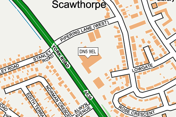 DN5 9EL map - OS OpenMap – Local (Ordnance Survey)