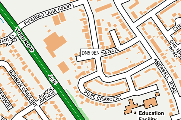 DN5 9EN map - OS OpenMap – Local (Ordnance Survey)