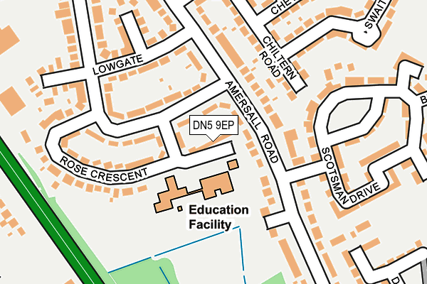 DN5 9EP map - OS OpenMap – Local (Ordnance Survey)