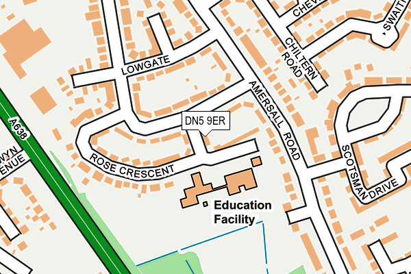 DN5 9ER map - OS OpenMap – Local (Ordnance Survey)