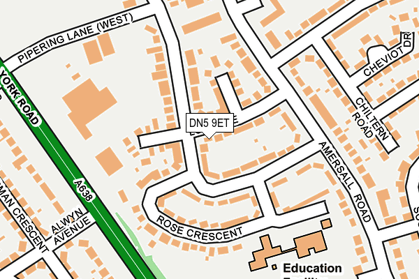 DN5 9ET map - OS OpenMap – Local (Ordnance Survey)