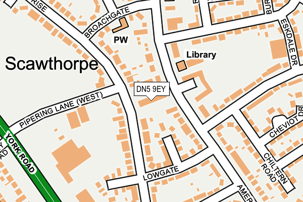 DN5 9EY map - OS OpenMap – Local (Ordnance Survey)