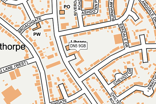 DN5 9GB map - OS OpenMap – Local (Ordnance Survey)