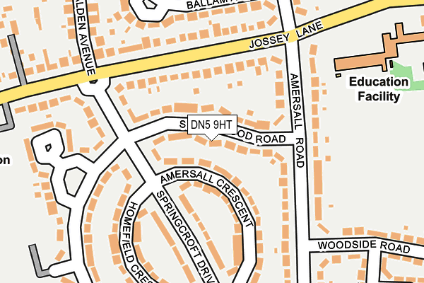 DN5 9HT map - OS OpenMap – Local (Ordnance Survey)
