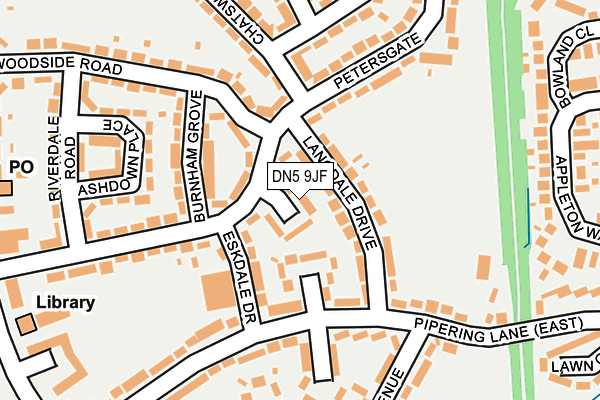 DN5 9JF map - OS OpenMap – Local (Ordnance Survey)