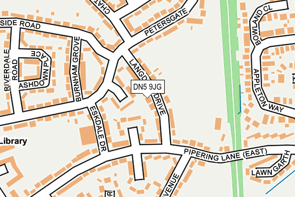 DN5 9JG map - OS OpenMap – Local (Ordnance Survey)