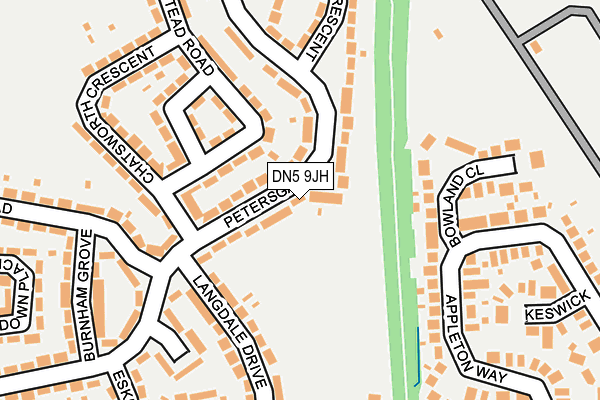 DN5 9JH map - OS OpenMap – Local (Ordnance Survey)