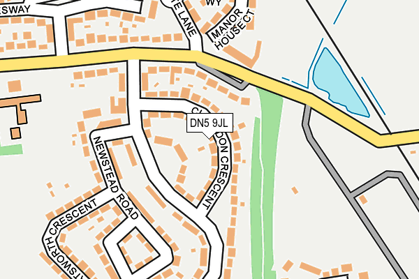 DN5 9JL map - OS OpenMap – Local (Ordnance Survey)