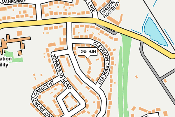 DN5 9JN map - OS OpenMap – Local (Ordnance Survey)