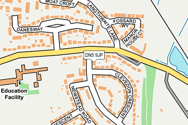 DN5 9JP map - OS OpenMap – Local (Ordnance Survey)