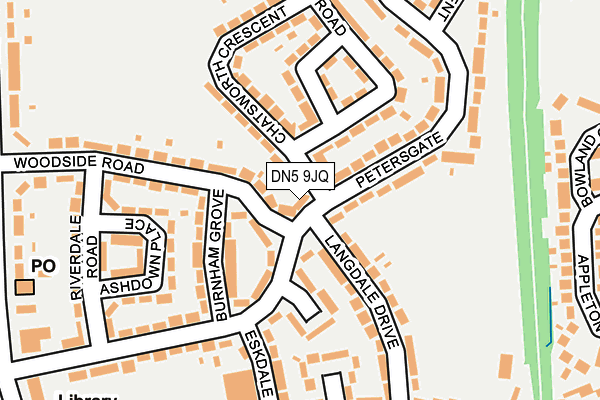 DN5 9JQ map - OS OpenMap – Local (Ordnance Survey)