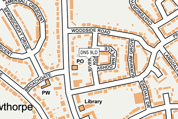 DN5 9LD map - OS OpenMap – Local (Ordnance Survey)