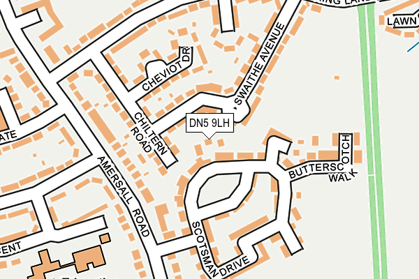 DN5 9LH map - OS OpenMap – Local (Ordnance Survey)