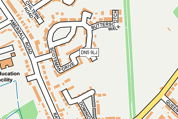 DN5 9LJ map - OS OpenMap – Local (Ordnance Survey)