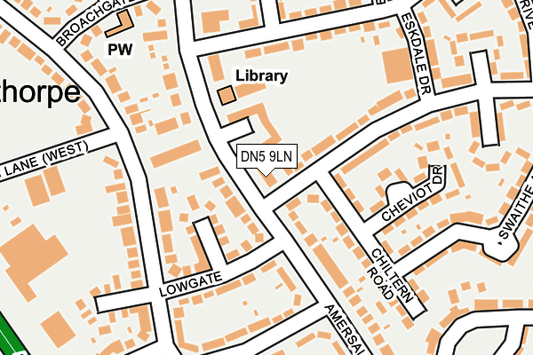 DN5 9LN map - OS OpenMap – Local (Ordnance Survey)