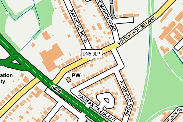 DN5 9LP map - OS OpenMap – Local (Ordnance Survey)