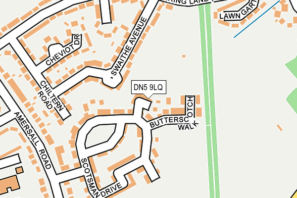 DN5 9LQ map - OS OpenMap – Local (Ordnance Survey)