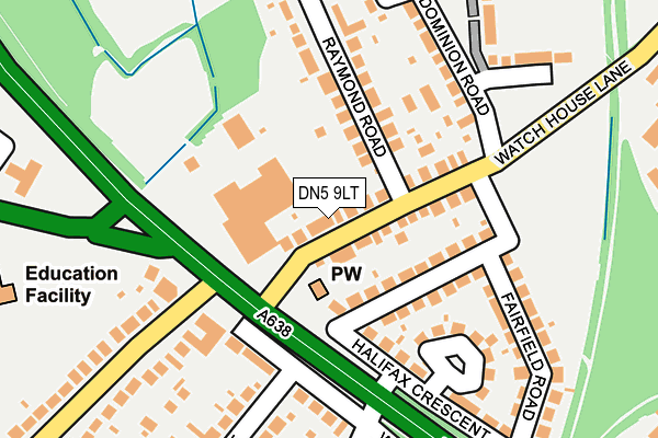 DN5 9LT map - OS OpenMap – Local (Ordnance Survey)