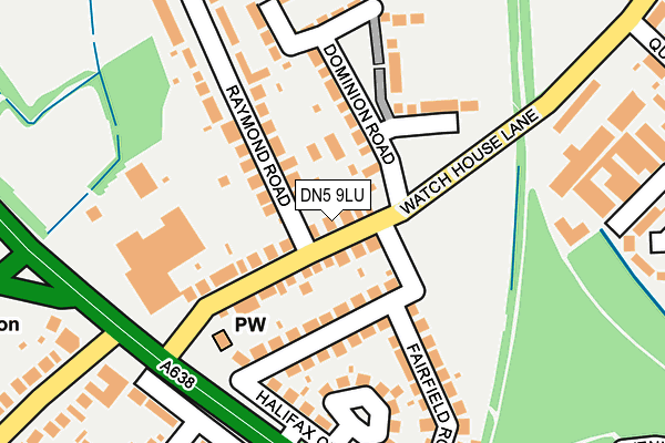 DN5 9LU map - OS OpenMap – Local (Ordnance Survey)
