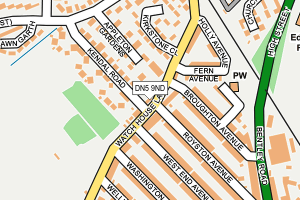 DN5 9ND map - OS OpenMap – Local (Ordnance Survey)